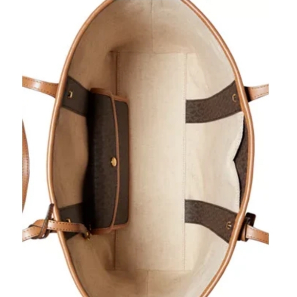 Micheal Kors Eva Leather Tote W/Pouch EUC - Picture 4 of 16